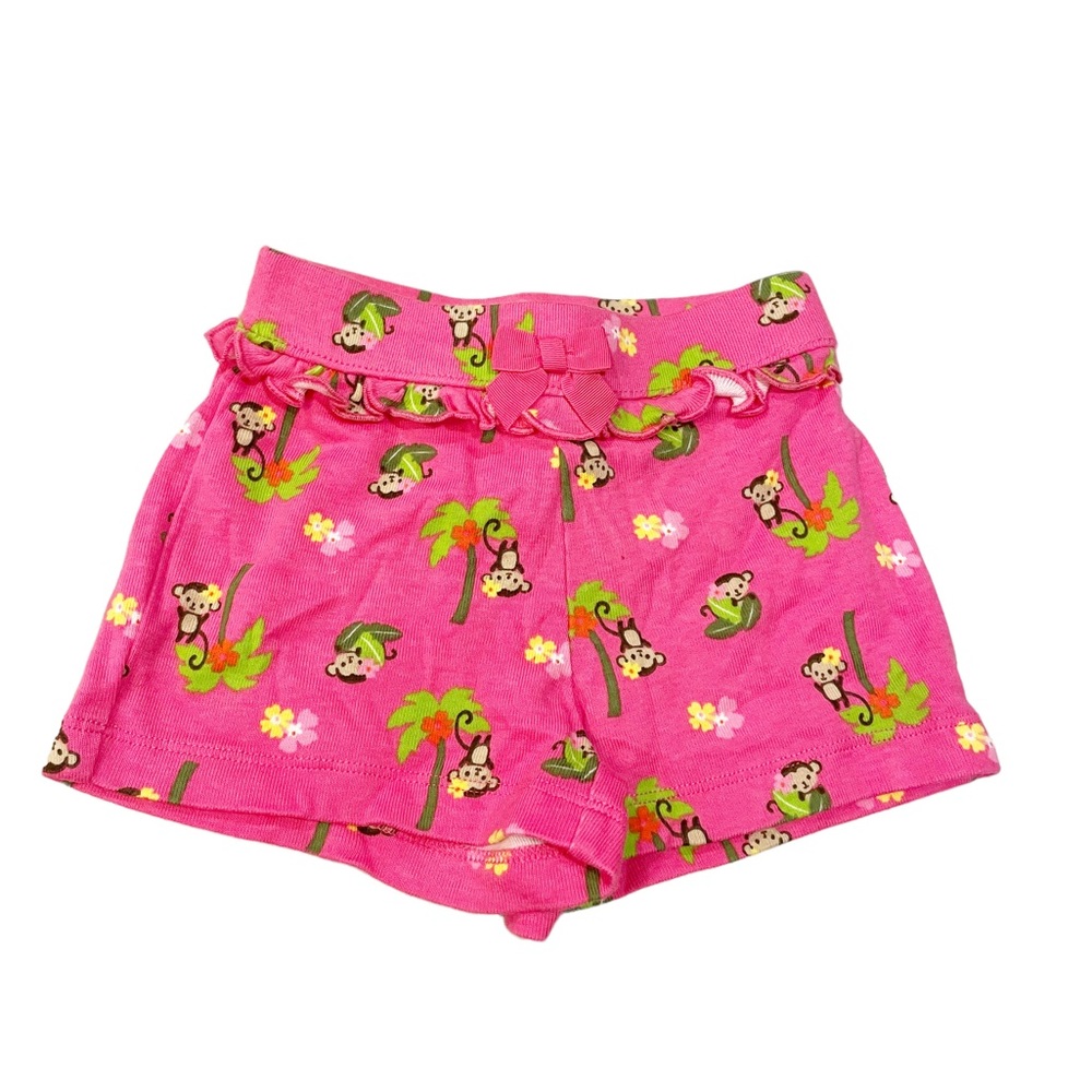 NWT Gymboree Floral Monkey Shorts Pink Size 18-24 Months